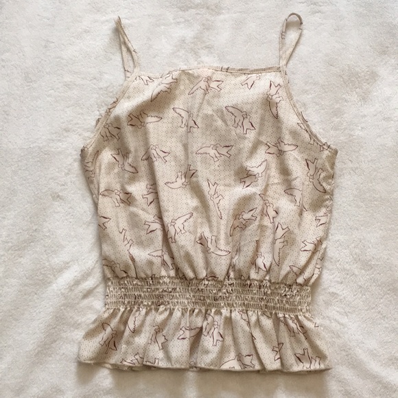 🔴SOLD!! Gift w/ Purchase! Peplum Cream Tank Top - Picture 6 of 14